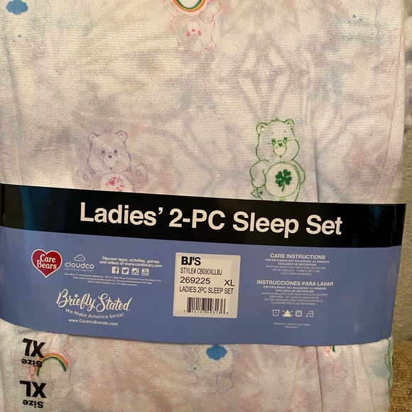 Care Bear 2 Piece Ladies Pajama Set XL. NEW - Picture 2 of 7